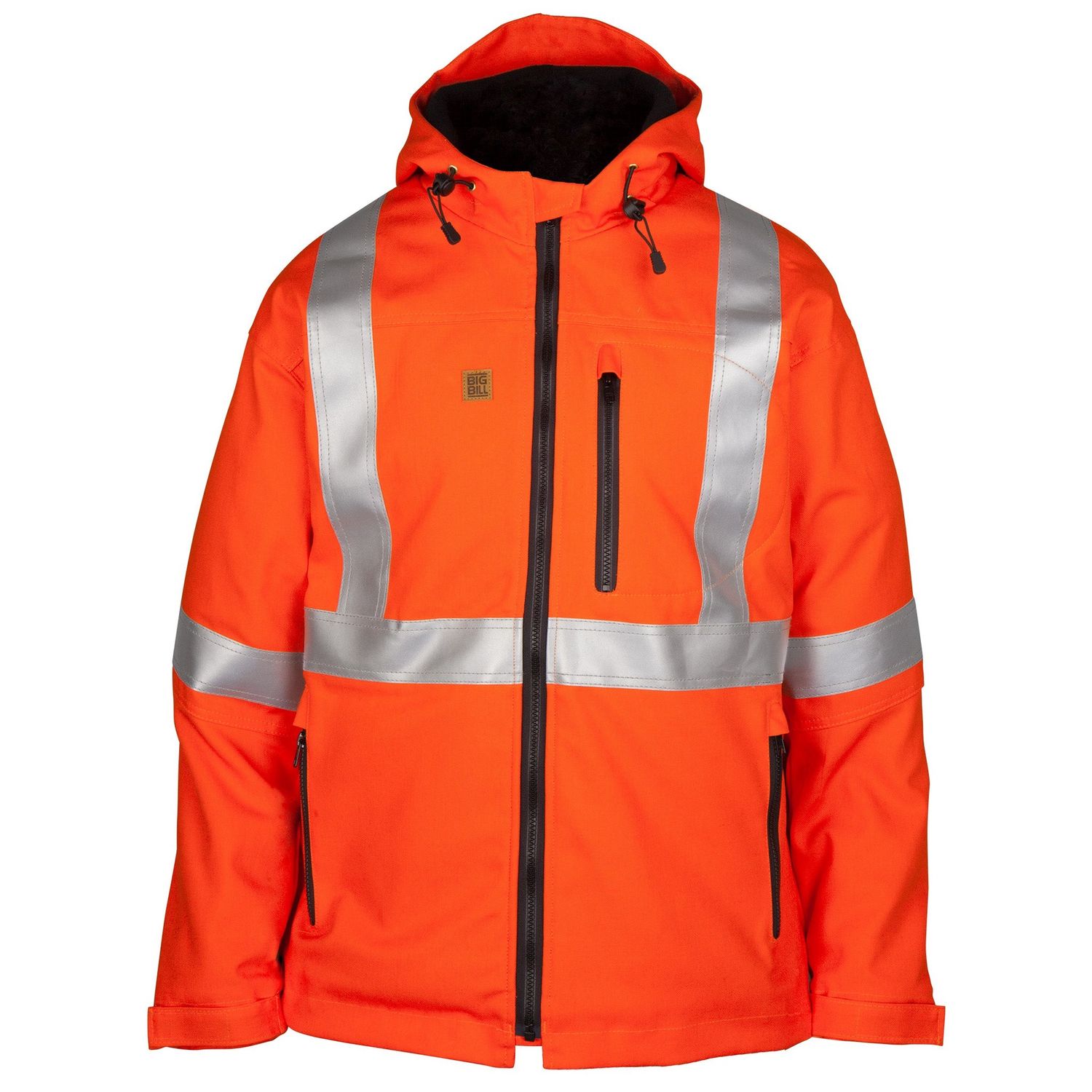 Veste Big Bill JKTCRT Haute visibilité Doublé Polar, Couleur: Orange, Grandeur: 2XL