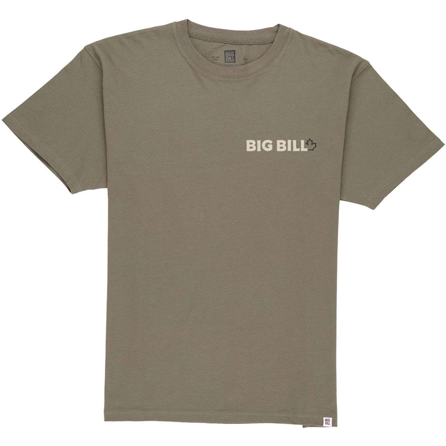 T-SHIRT BIG BILL O180 CARIBOU M/C, Couleur: Kaki, Grandeur: 2XL