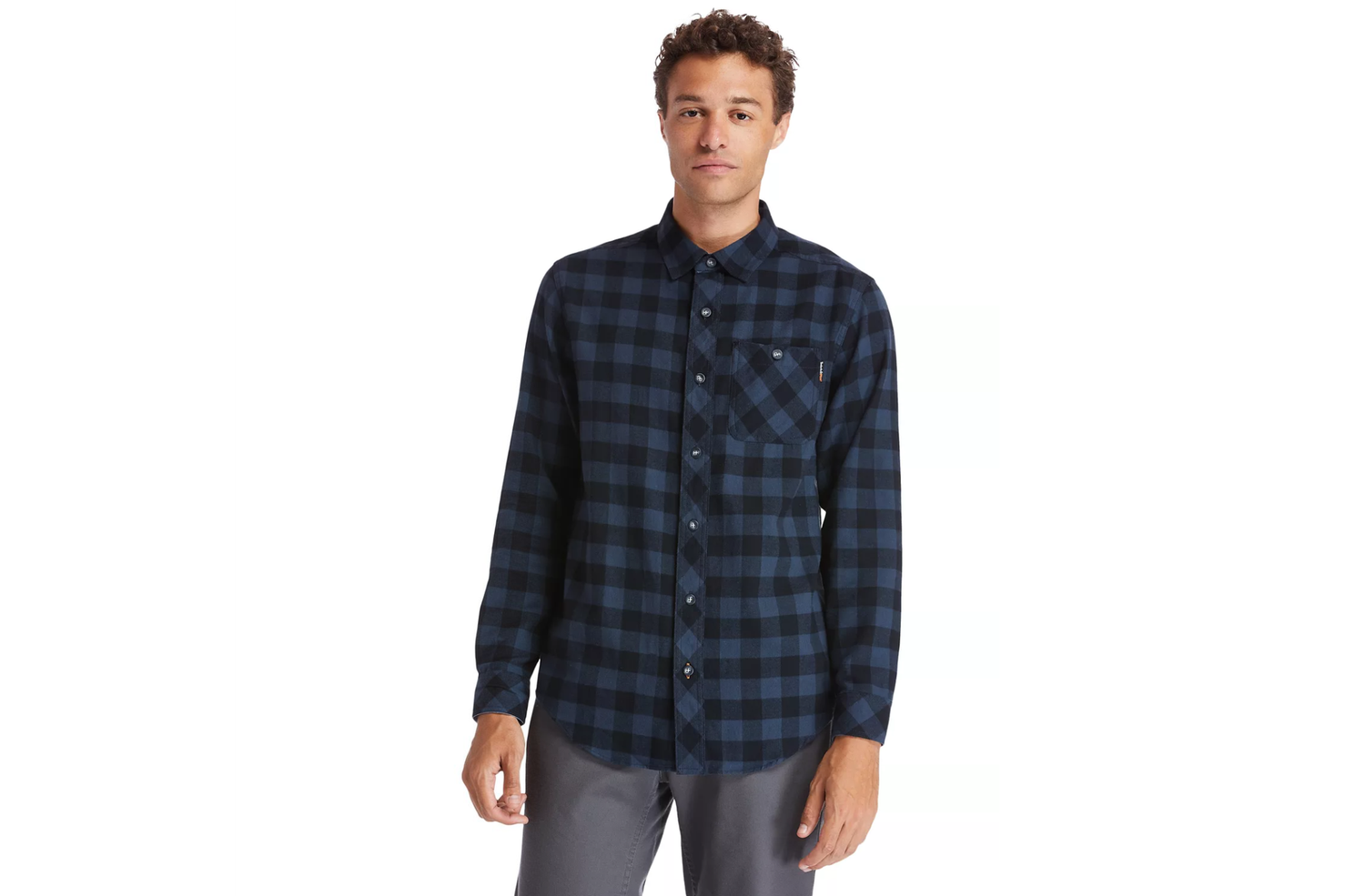 Chemise de travail Timberland Pro WOODFORT Flanelle mi-épaisse, Couleur: Marine/Noir, Grandeur: 3XL