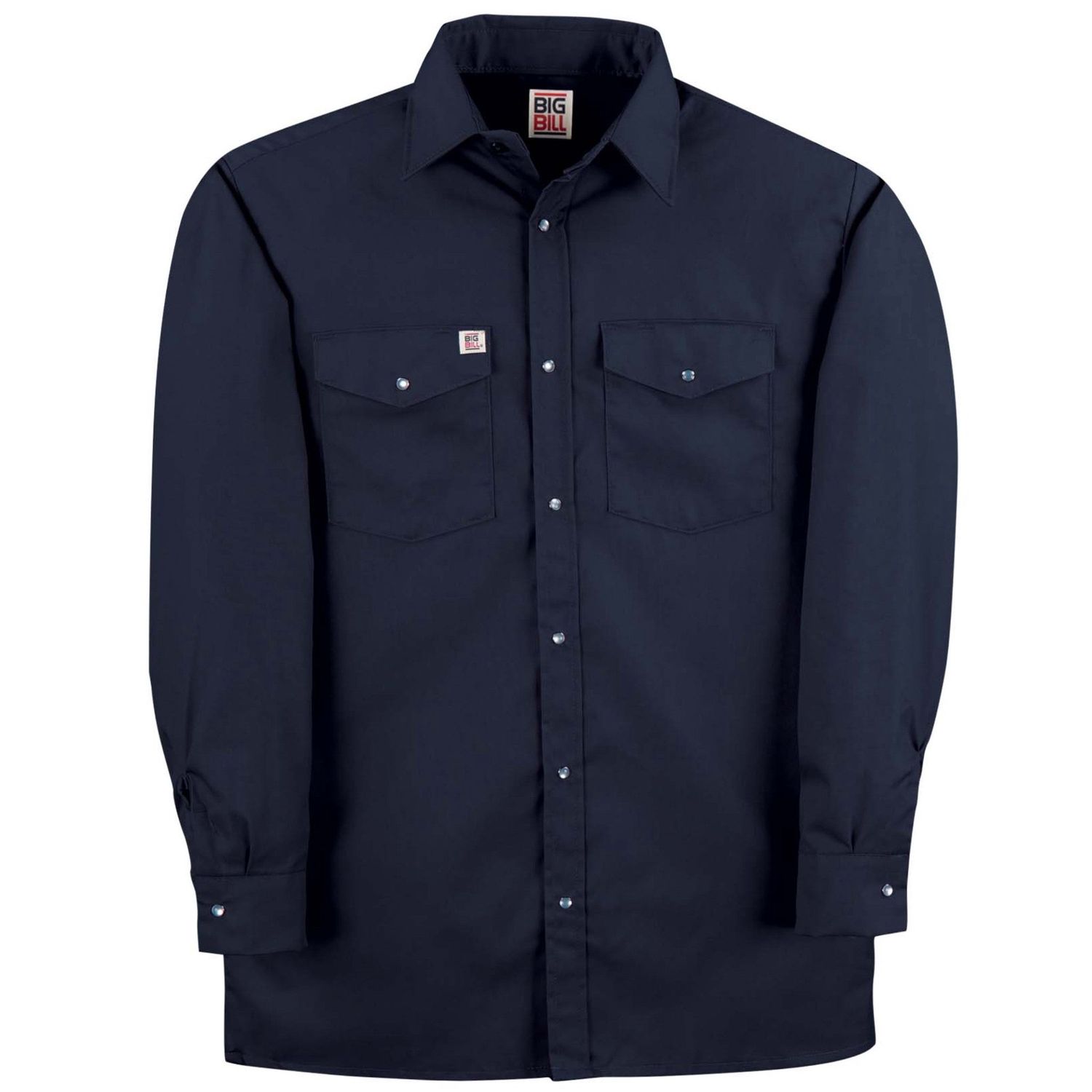 Chemise Big Bill 247 à manches longues et fermeture à pression, Couleur: Marine, Grandeur: S, Longueur: REG