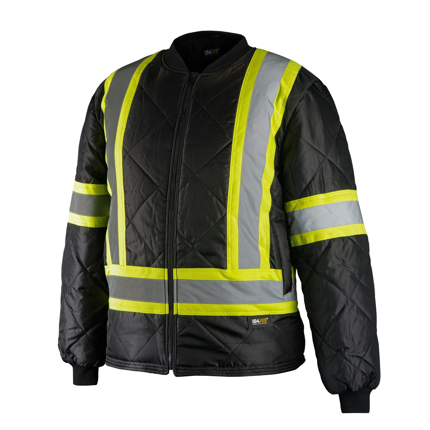 MANTEAU 10/4JOB 25061REF DOUBLÉ POLAR BANDE RÉFLÉCHISSANTES, Couleur: Noir, Grandeur: M