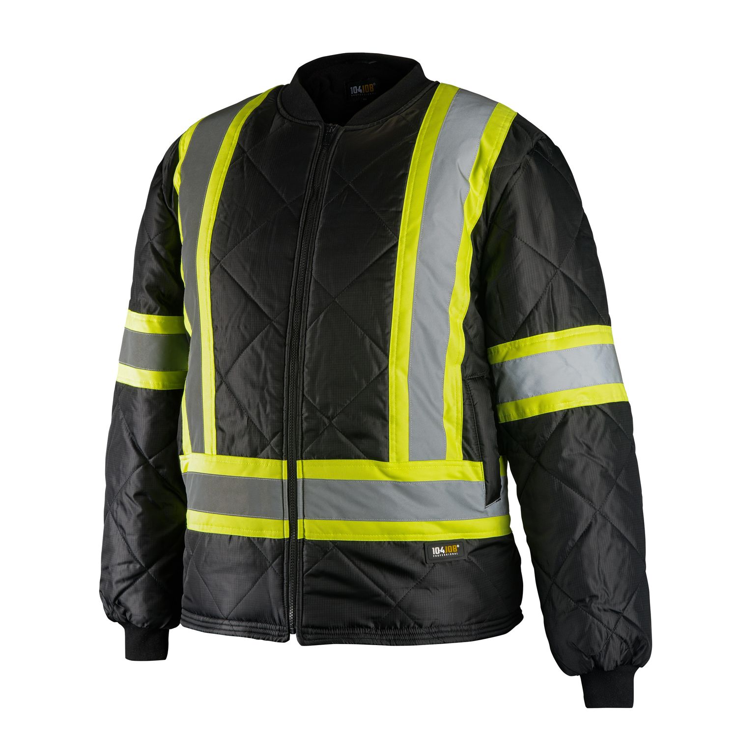 MANTEAU 10/4JOB 25061REF DOUBLÉ POLAR BANDE RÉFLÉCHISSANTES, Couleur: Noir, Grandeur: M