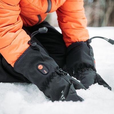 Mitaines chauffantes pour enfants paumes en cuir