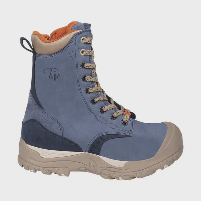 Botte Pilote Et Filles PF648 Cap Acier Sem Acier Imper Zip Caout pour femme DPF648, Couleur: Gris *Liquidation*, Taille: 5