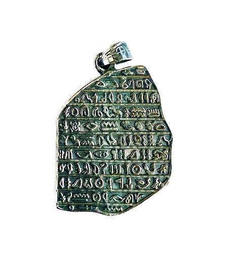 piedra de Roseta colgante plata