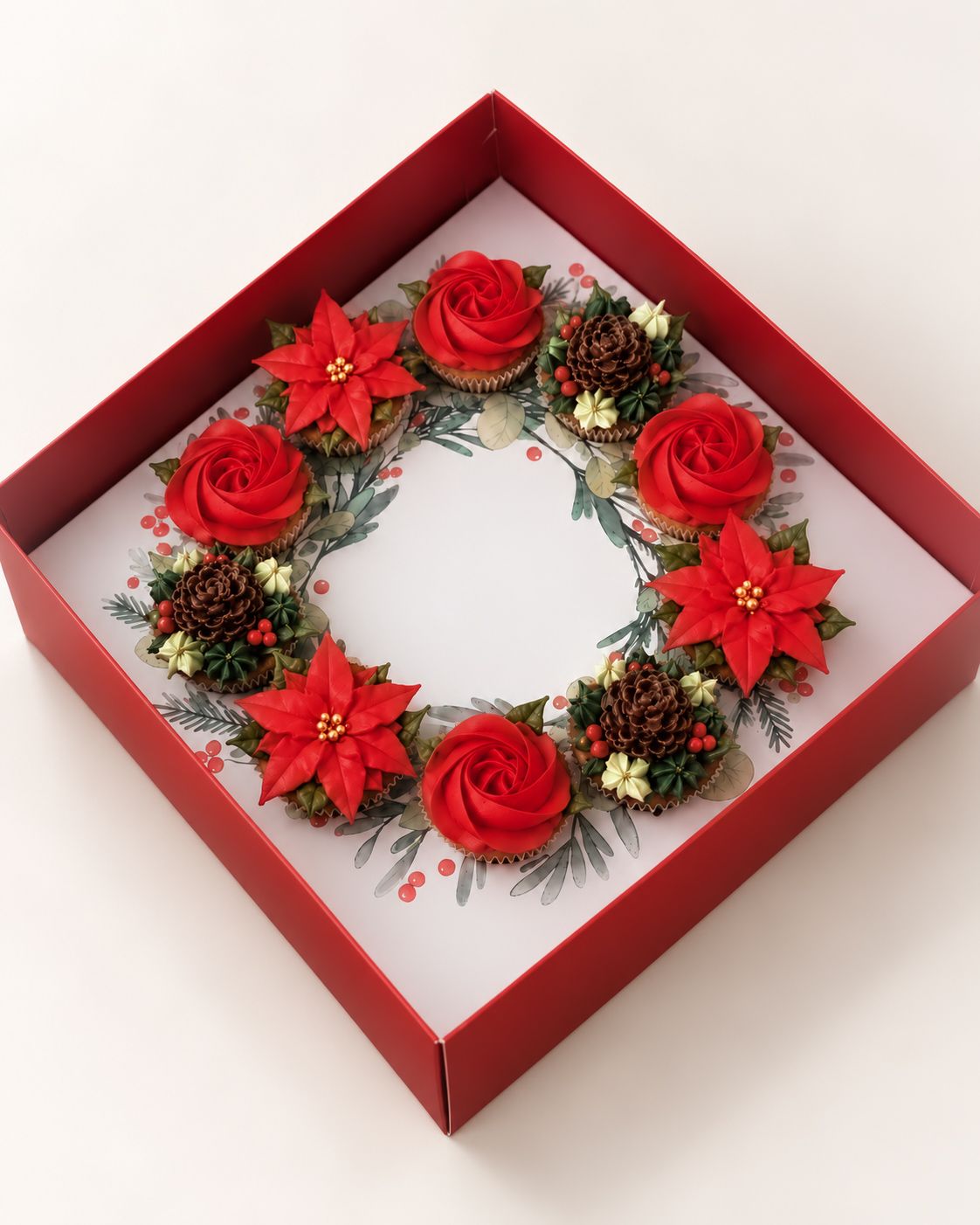 Mini Christmas Floral Wreath
