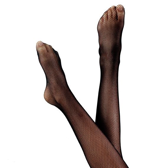 Fiesta Footed Fishnet Stocking - Adult, Size: Adult Tall, Colour: Black