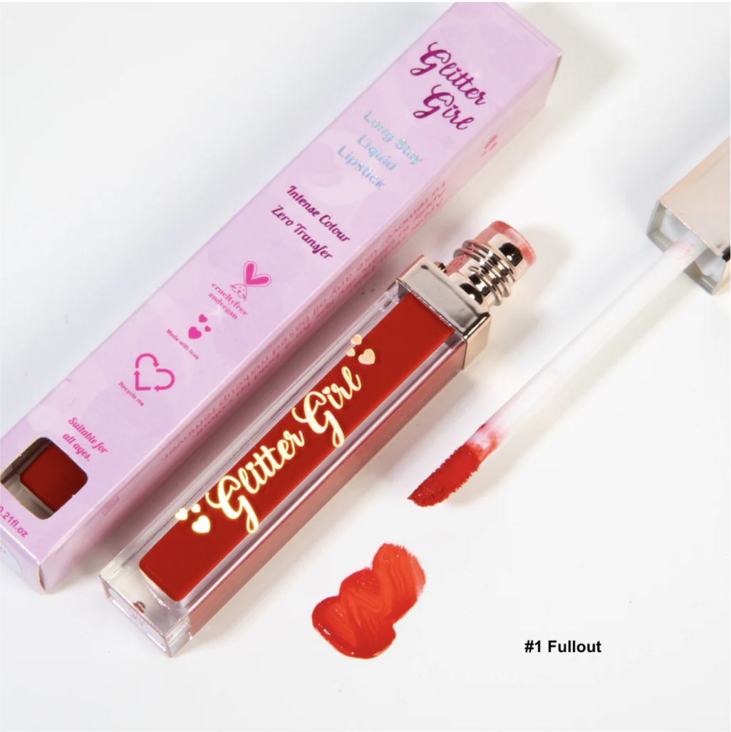Glitter Girl Makeup Long Stay Liquid Lipstick, Colour: Full Out #1