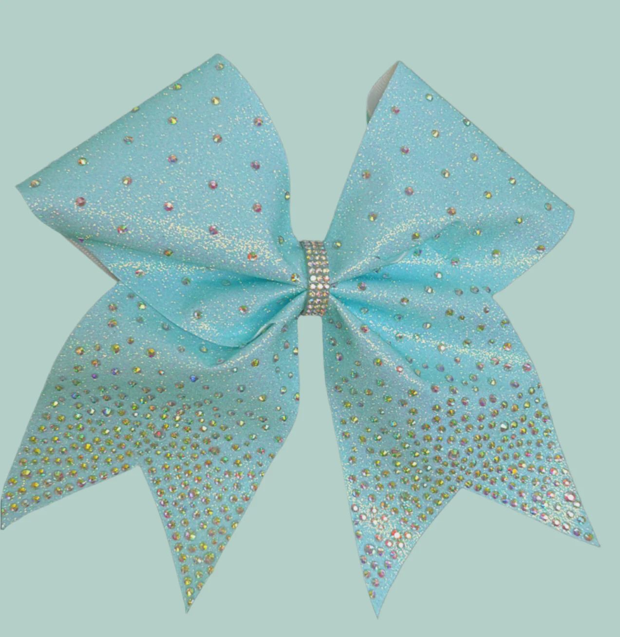 Cheer Bow - Rhinestone, Colour: Blue Ice