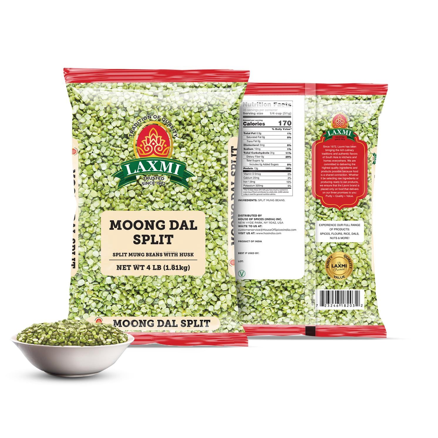 Laxmi - Moong Daal Split 4lb