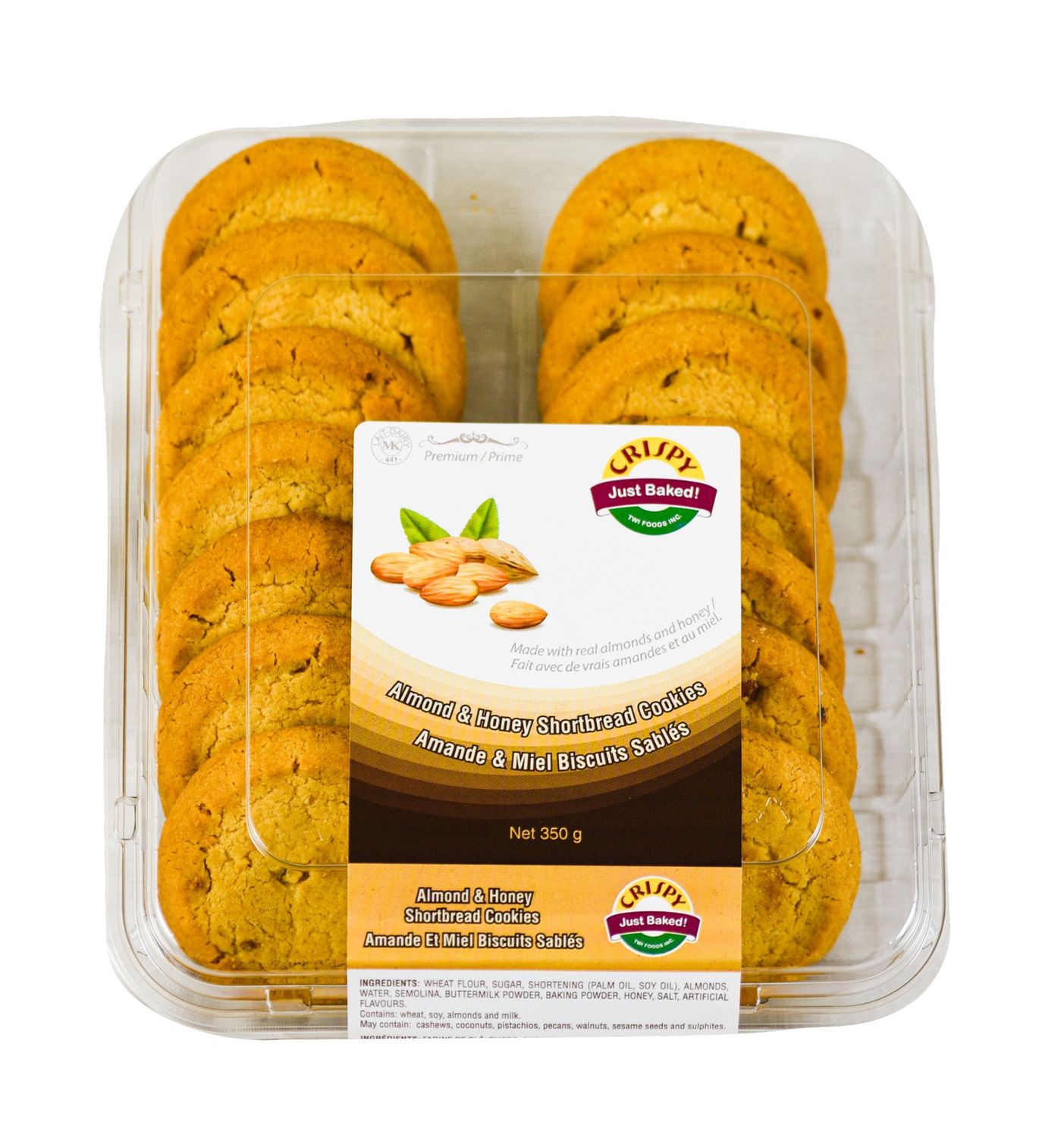 Crispy - Cookies Almond Honey 350g