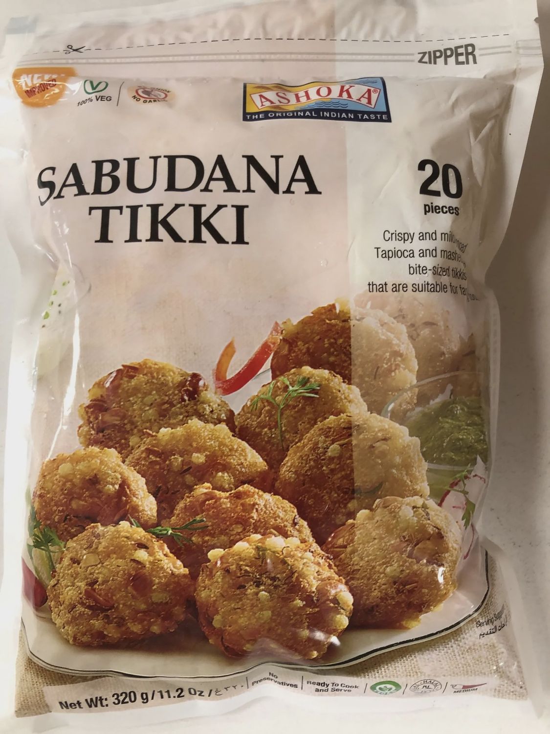 Ashoka Frozen - Sabudana Tikki 320g (20Pcs)