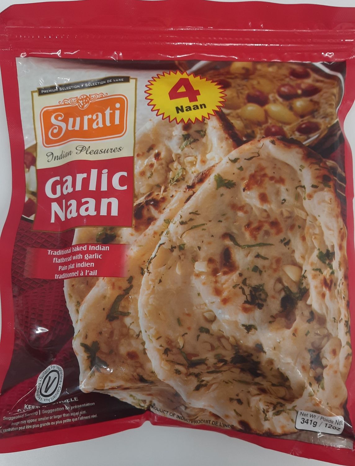 Surati Frozen - Garlic Naan 341g