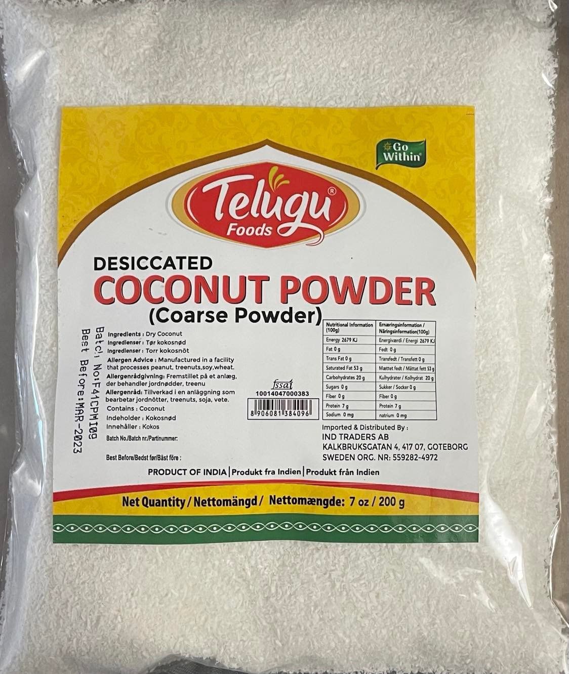 Telugu Foods - Coconut Powder Coarse 200g