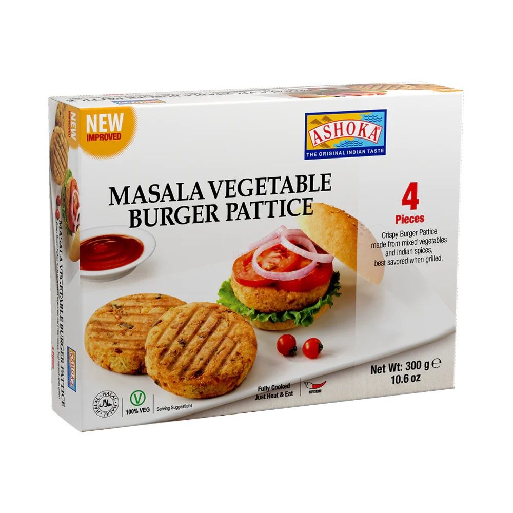 Ashoka Frozen - Masala Veg Burger Pattice 4pc