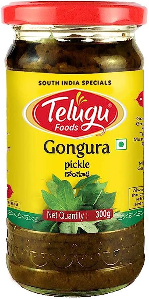 Telugu Foods - Gongura Pickle Without Garlic 300g