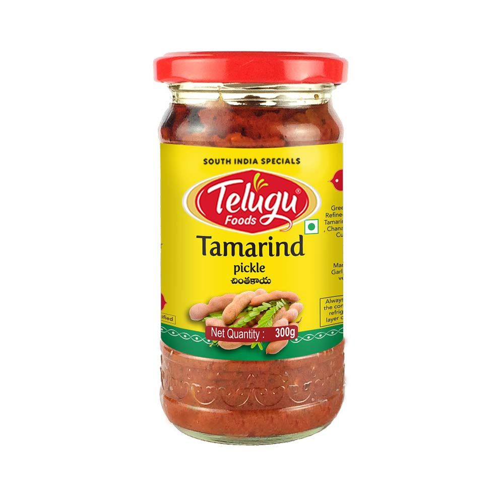 Telugu Foods - Tamarind Pickle Without Garlic 300g