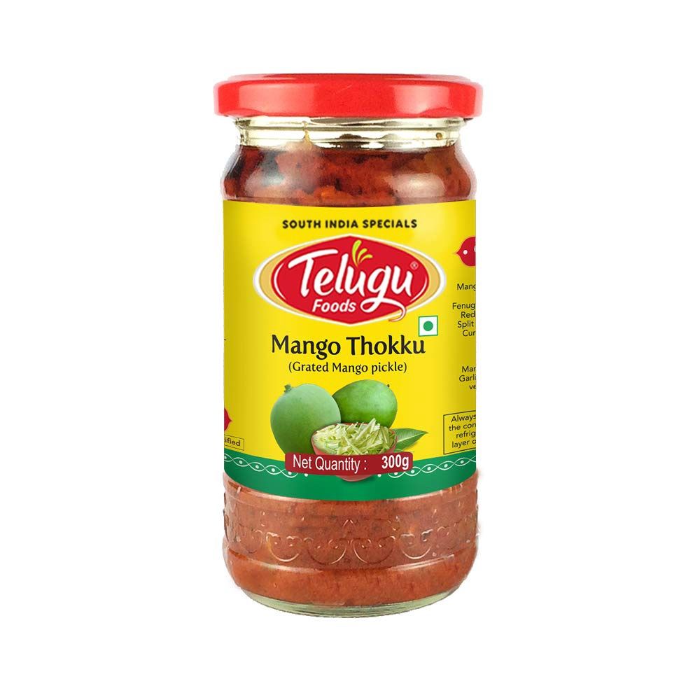 Telugu Foods - Mango Thokku Pickle Without Garlic 300g