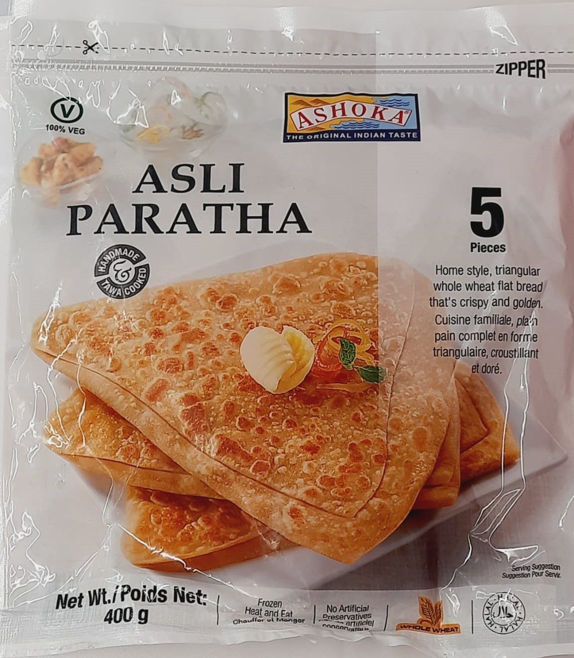 Ashoka  Frozen - Asli Paratha Plain Triangle 15pc