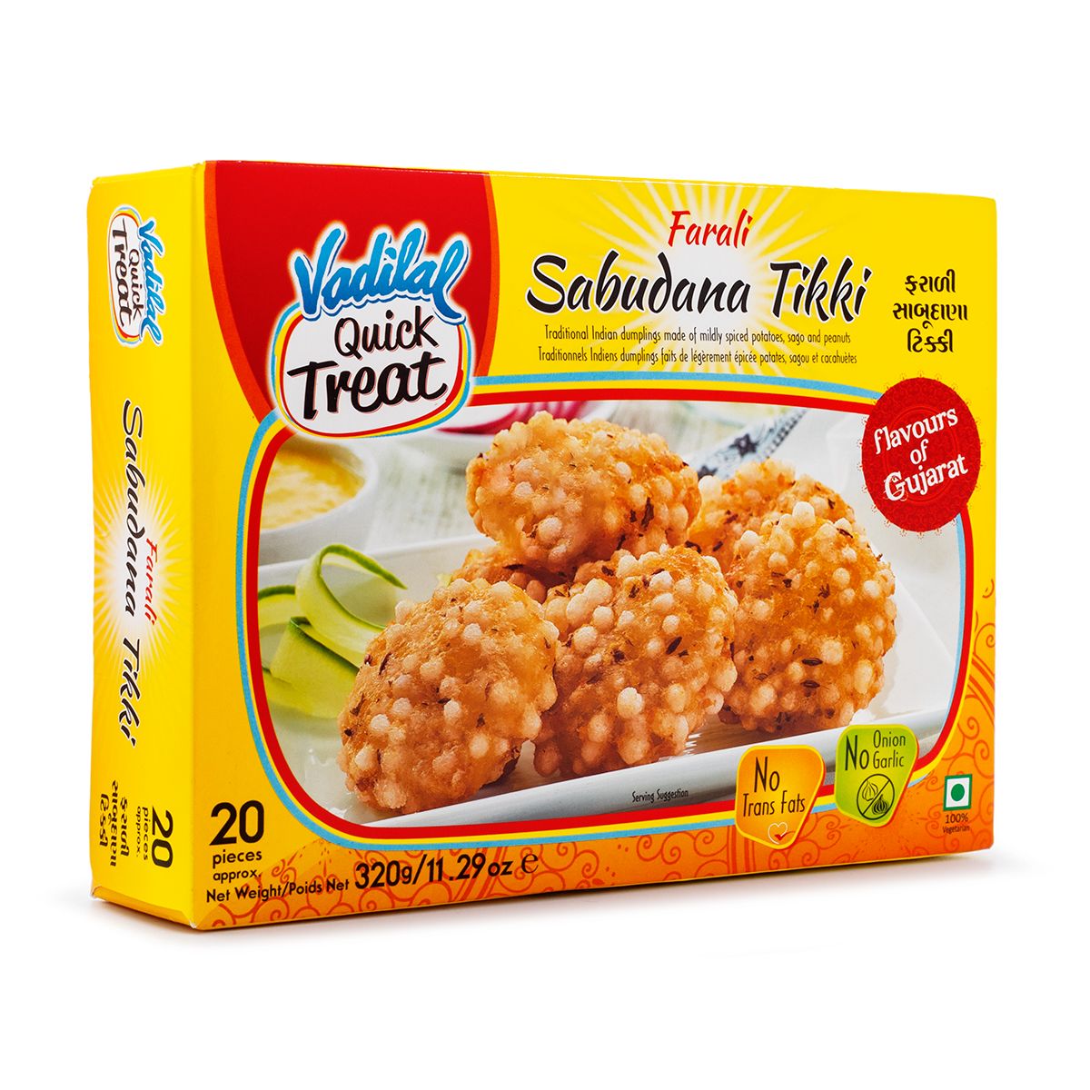 Vadilal Frozen Farali Snacks - Sabudana Tikki 320g