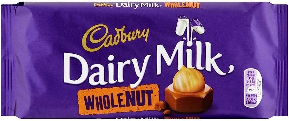 Cadbury - Dairy Milk Wholenut Chocolate 120g