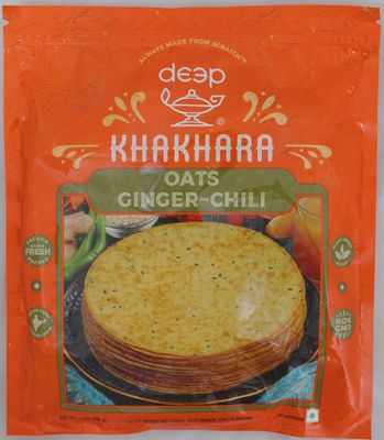 Deep - Khakhra Oats Ginger Chili 200g