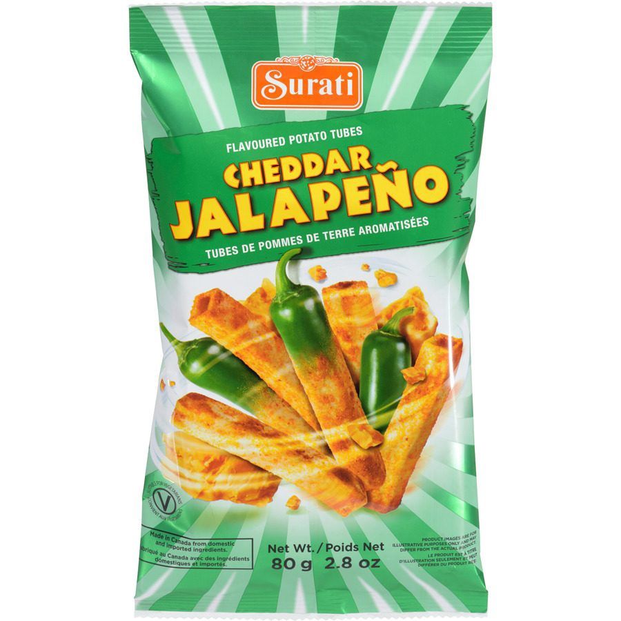 Surati - Cheddar Jalapeno Tubes 80g