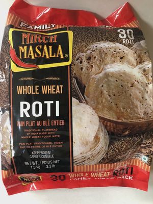 Mirch Masala Frozen - Whole Wheat Roti 30Pcs