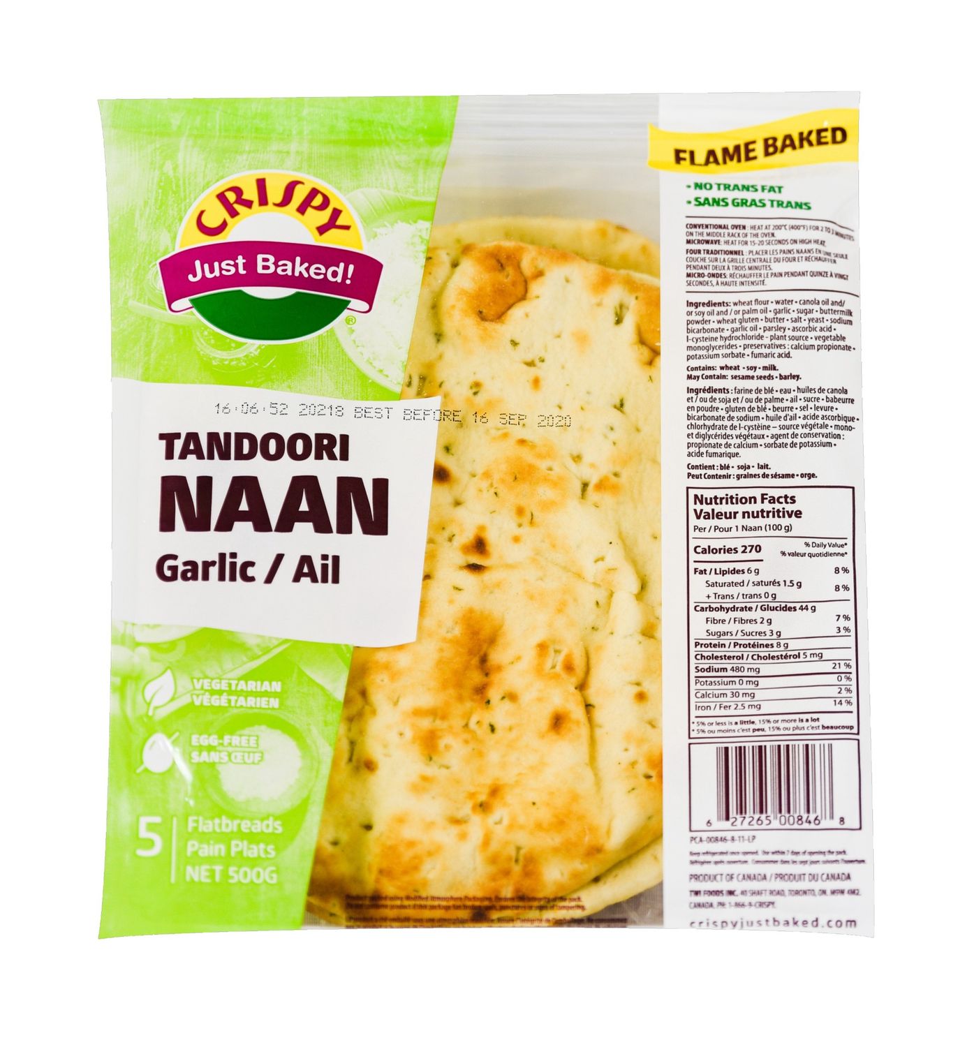 Crispy - Garlic Tandoori Naan 500g