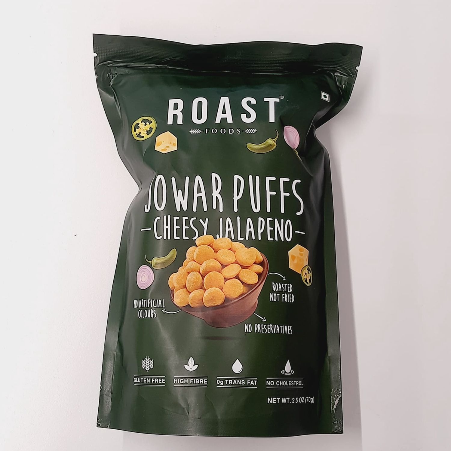 Roast - Jowar Puffs Cheesy Jalapeno 70g