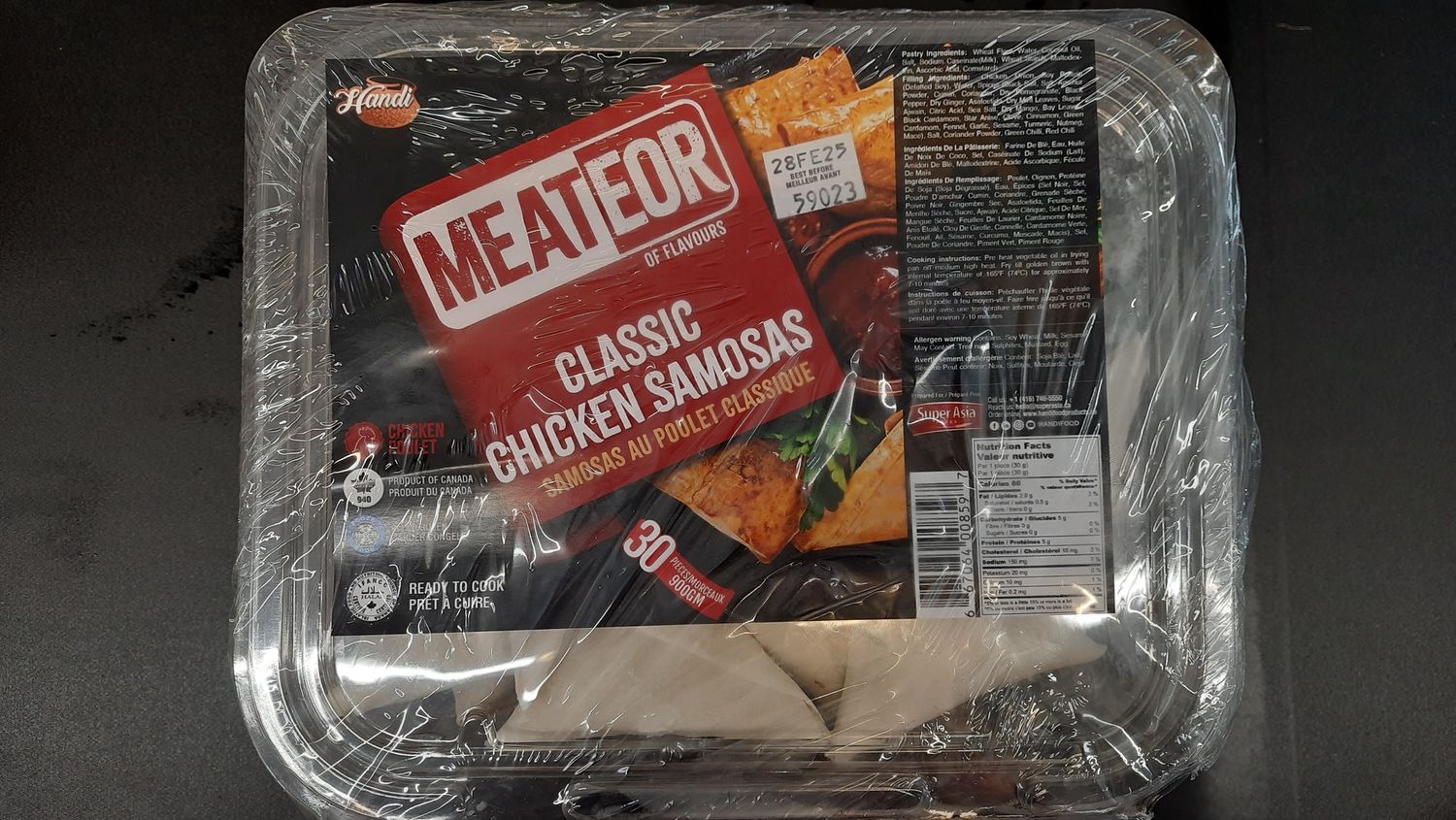 Meateor Frozen - Classic Chicken Samosa 900g