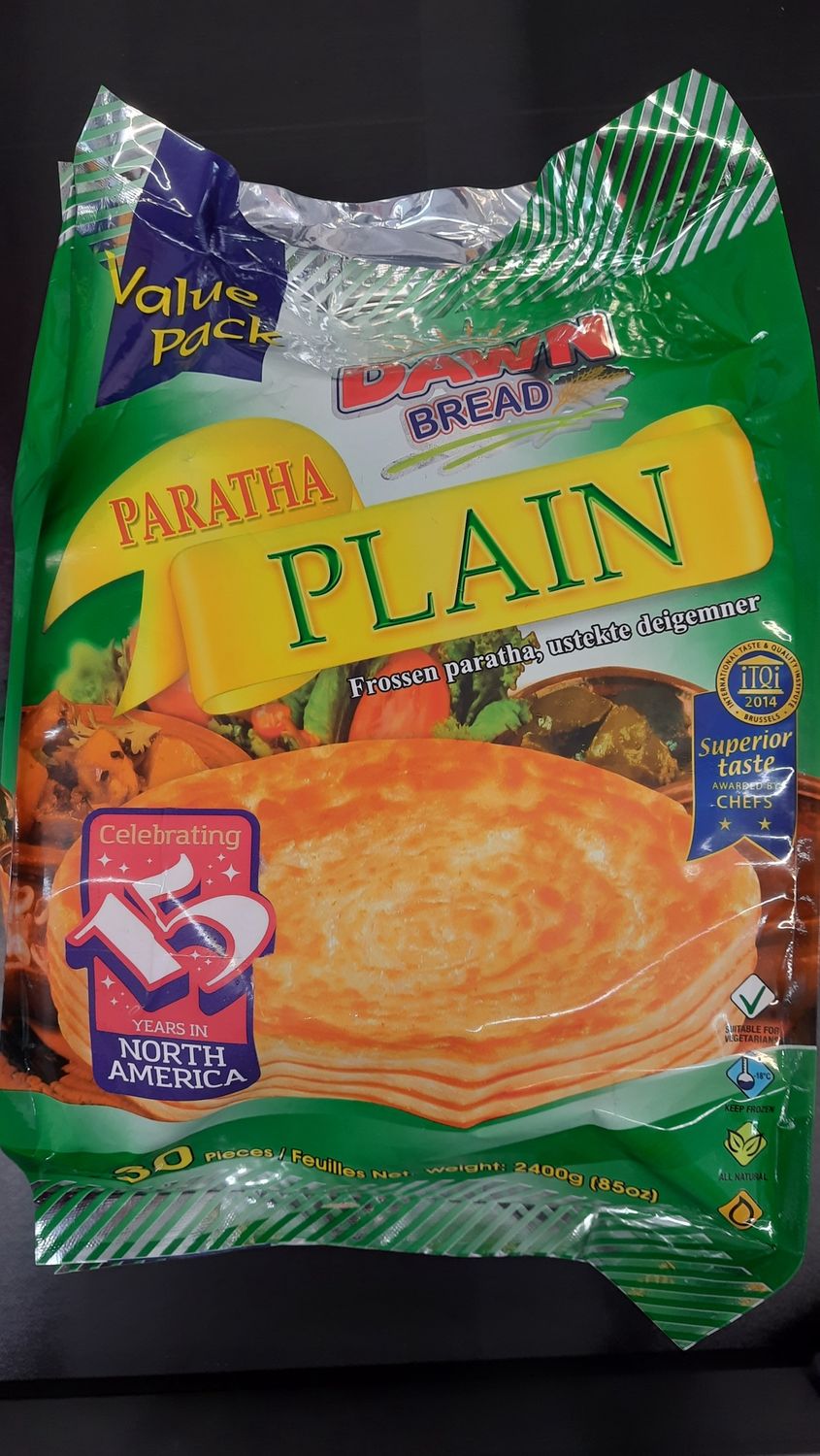Dawn Frozen - Plain Paratha Family Pack 30pcs 2400g