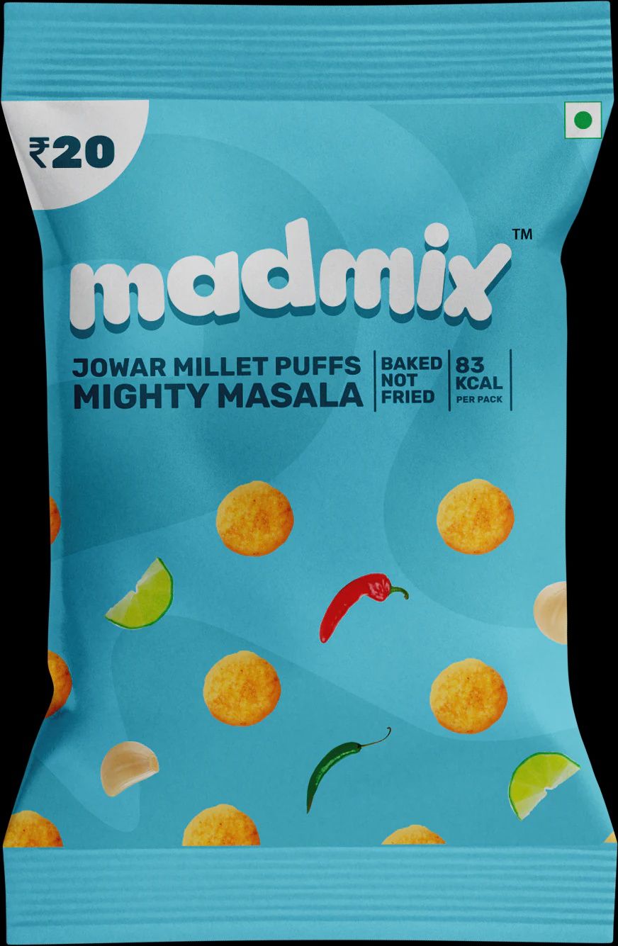 Madmix Puffs - Jowar Millet Mighty Masala 50g