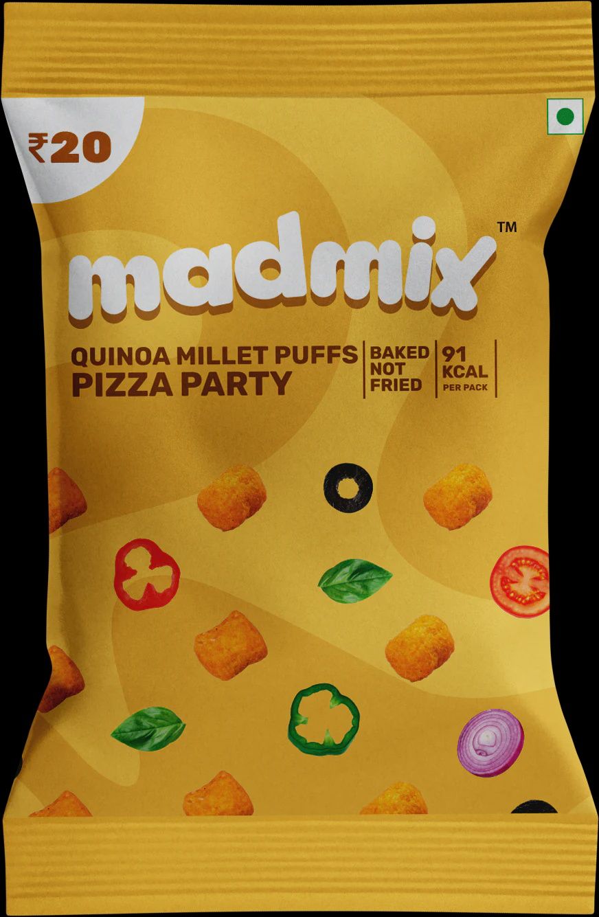 Madmix Puffs - Quinoa Millet  Pizza Party 50g