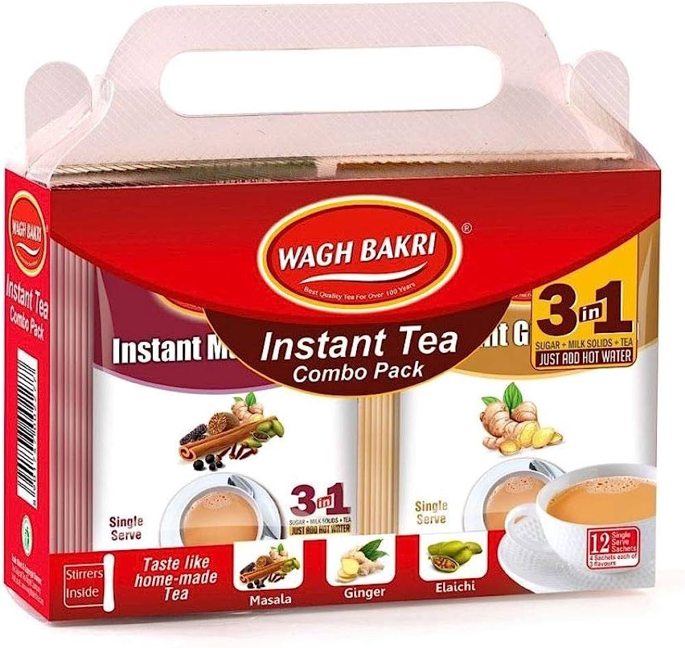 Wagh Bakri - Instant Premix Combo Tea Bags 168g