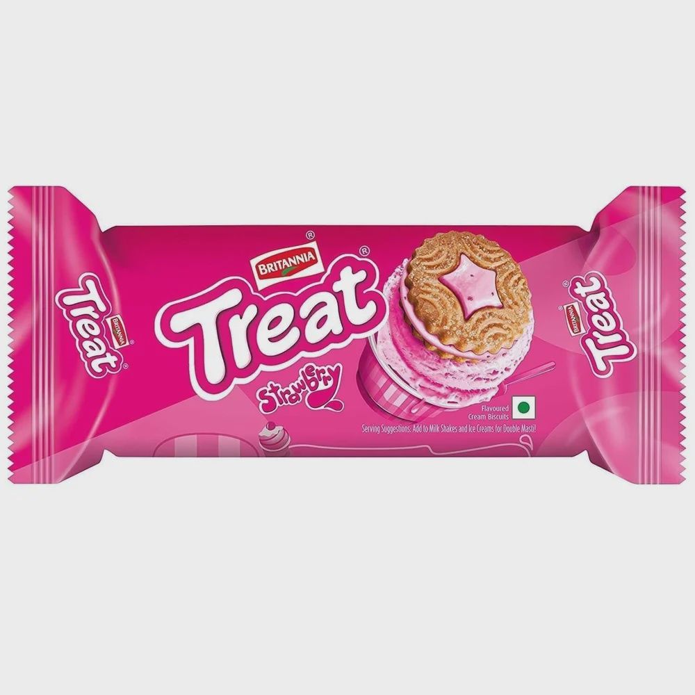 Britannia - Strawberry Cream Treat Biscuits 100g