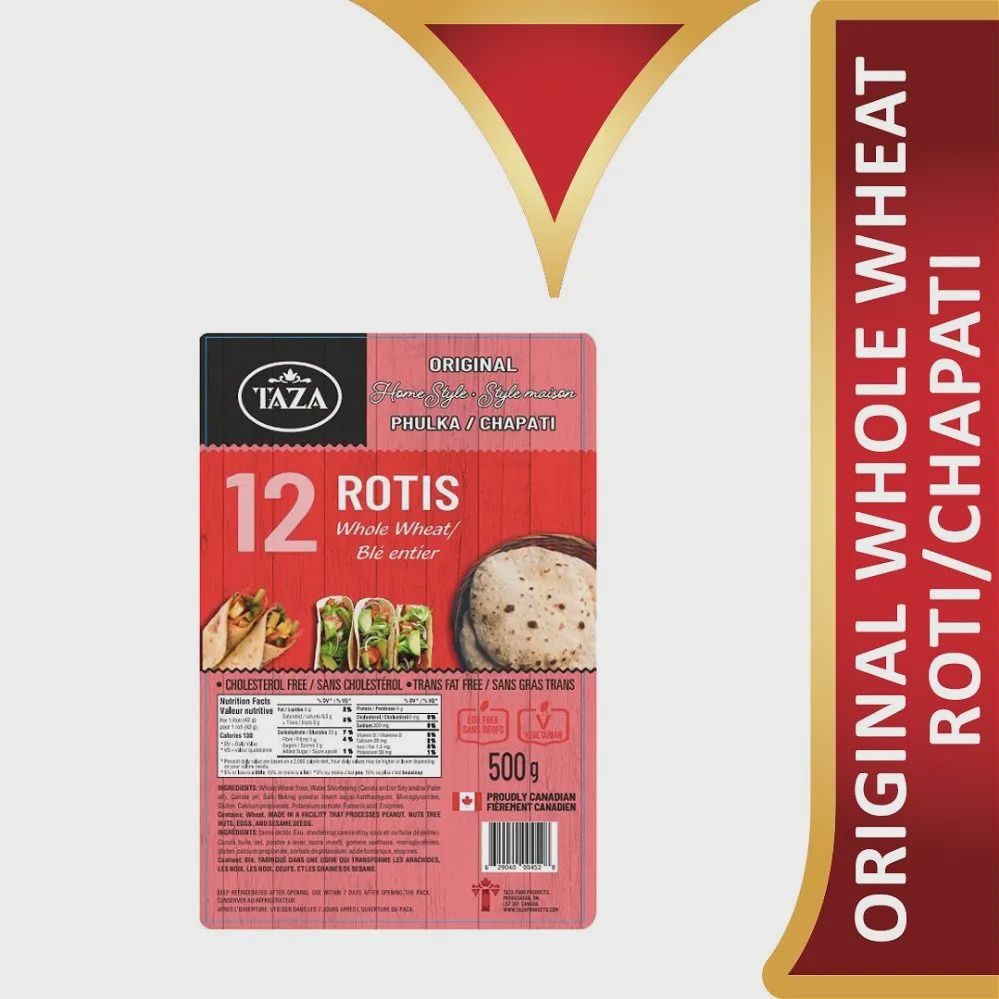 Taza - Whole Wheat Roti 500g