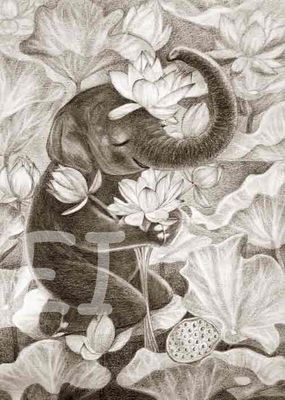 Digital &quot;Elephant lotus&quot;