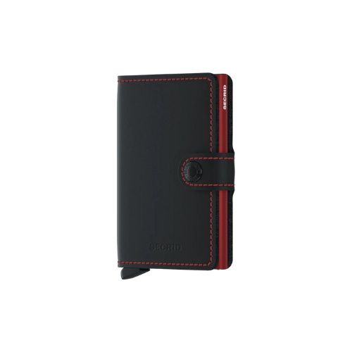 Mini Wallet Matte Black & Red