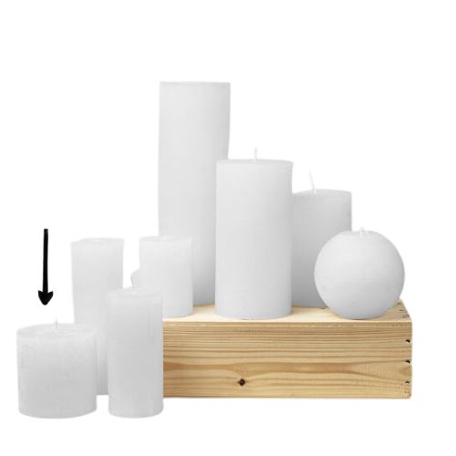 White Candle - 10 x 10 cm