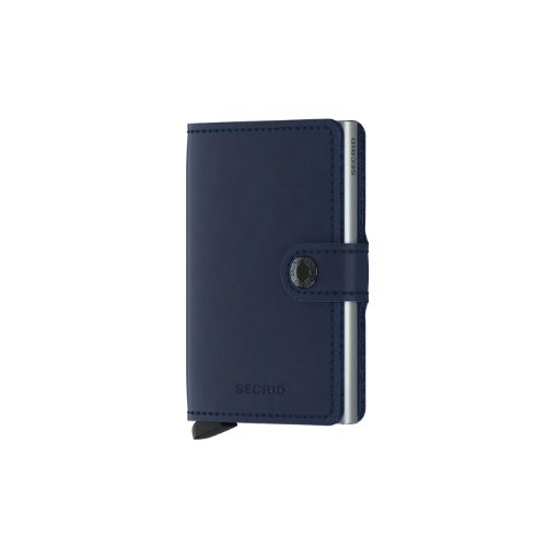 Mini Wallet Veg Navy Silver