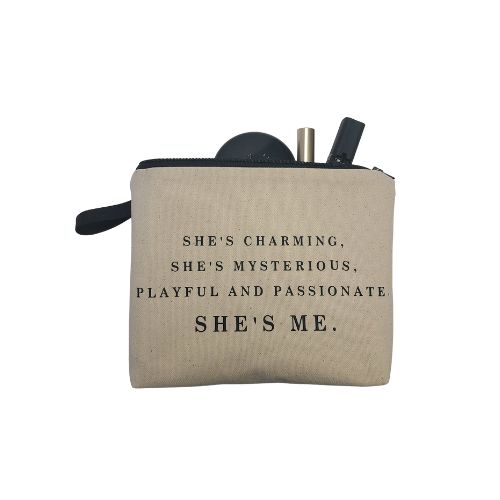Toiletry Bag, Text: She's Me