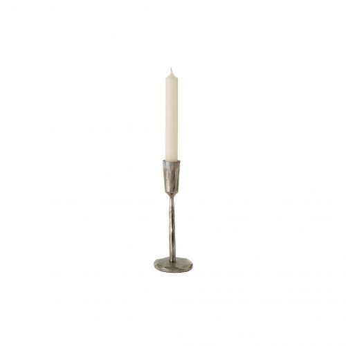 Silver Forged Candlestick L