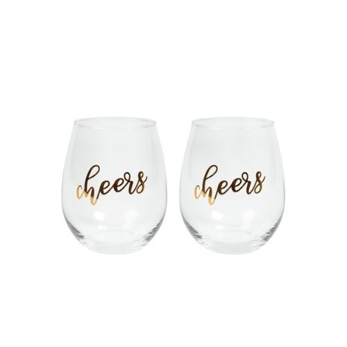 S/2 Cheers Wine Glasses