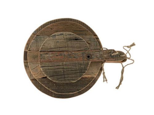 Round Reclaimed Wood Board 14"