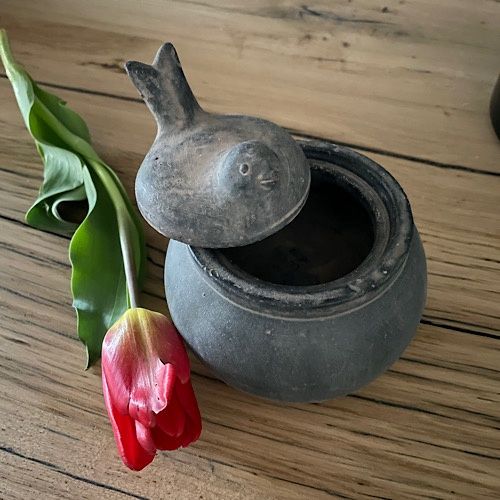 Stone Bird with Lid