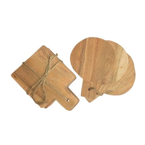 Wood Coaster Set/4 Assorted