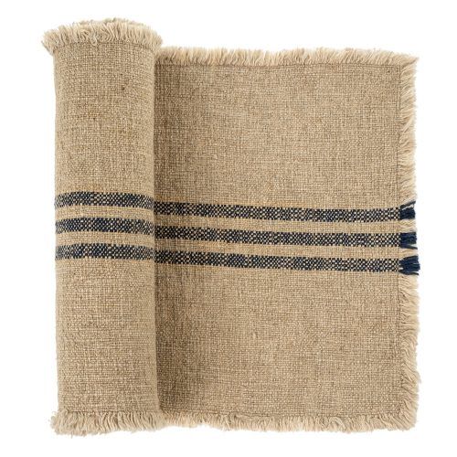 French Stripe Linen Table Runner 108"
