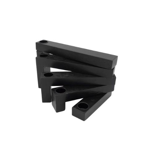 Tiered Wooden Candle Holder Black