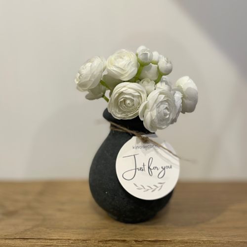 Mini Bud Vase + Ranunculus Bundle